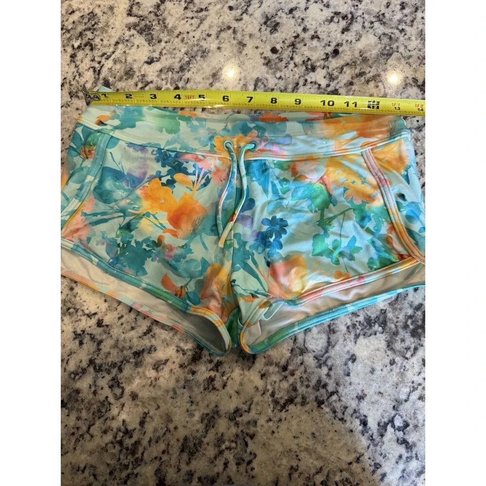 Athleta Girl Cannonball 2.0 Shorts Multicolor Floral Watercolor Print Size L/12